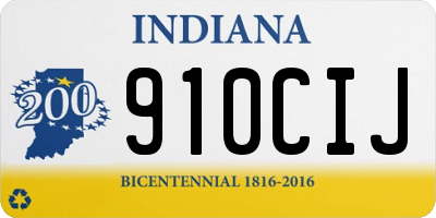 IN license plate 910CIJ