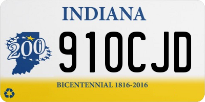 IN license plate 910CJD