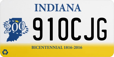 IN license plate 910CJG