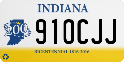 IN license plate 910CJJ