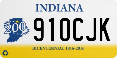 IN license plate 910CJK