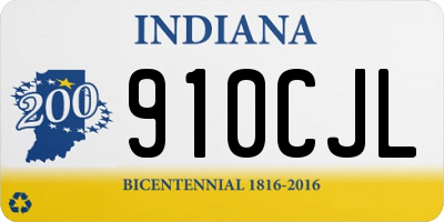 IN license plate 910CJL