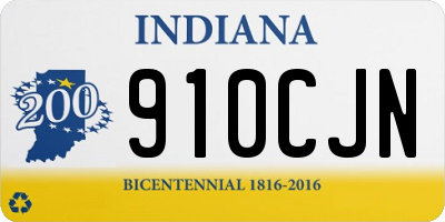 IN license plate 910CJN