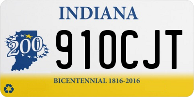 IN license plate 910CJT