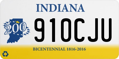 IN license plate 910CJU