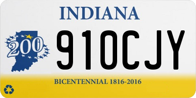 IN license plate 910CJY