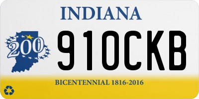 IN license plate 910CKB