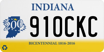 IN license plate 910CKC