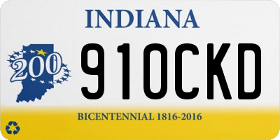 IN license plate 910CKD