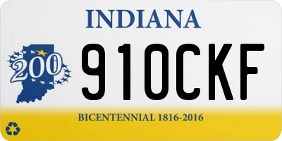 IN license plate 910CKF