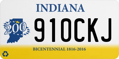IN license plate 910CKJ