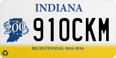 IN license plate 910CKM