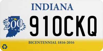 IN license plate 910CKQ