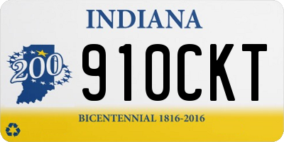 IN license plate 910CKT