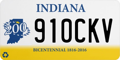 IN license plate 910CKV