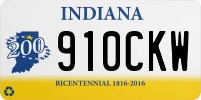 IN license plate 910CKW