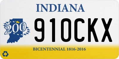 IN license plate 910CKX