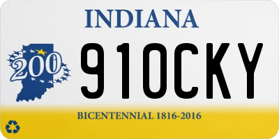 IN license plate 910CKY