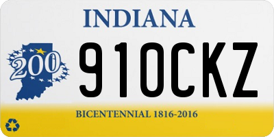 IN license plate 910CKZ