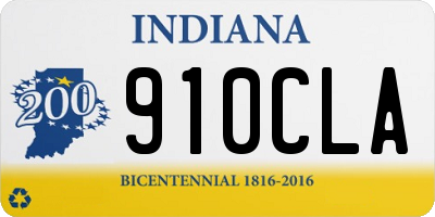 IN license plate 910CLA