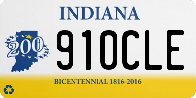IN license plate 910CLE
