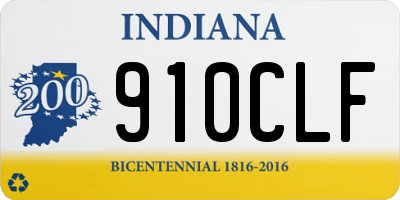 IN license plate 910CLF
