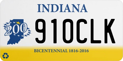 IN license plate 910CLK