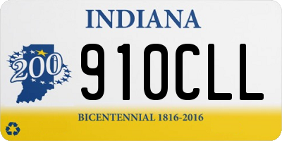 IN license plate 910CLL