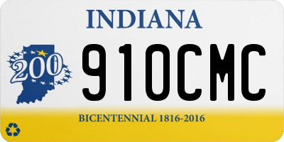 IN license plate 910CMC
