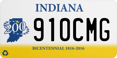 IN license plate 910CMG