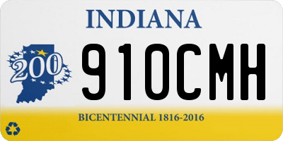 IN license plate 910CMH