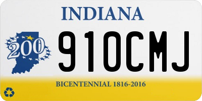 IN license plate 910CMJ