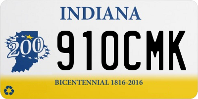 IN license plate 910CMK