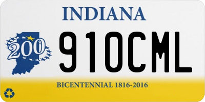 IN license plate 910CML