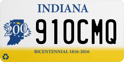 IN license plate 910CMQ