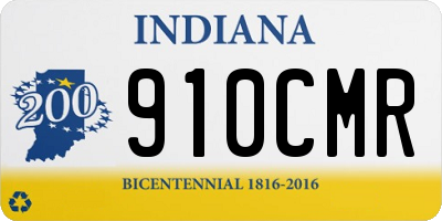 IN license plate 910CMR