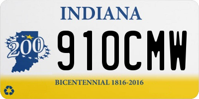 IN license plate 910CMW