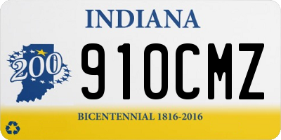 IN license plate 910CMZ