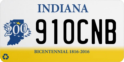 IN license plate 910CNB