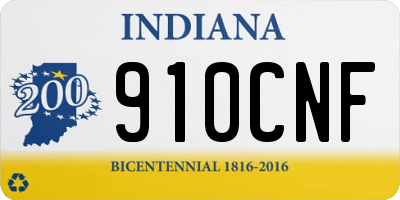 IN license plate 910CNF