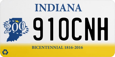 IN license plate 910CNH
