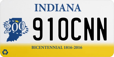 IN license plate 910CNN