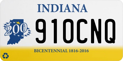 IN license plate 910CNQ