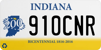 IN license plate 910CNR