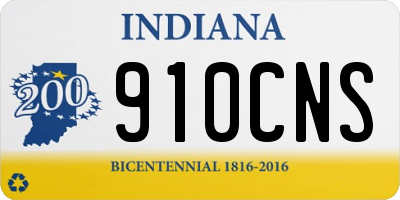 IN license plate 910CNS