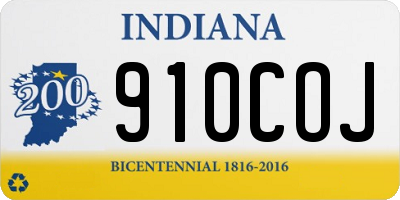IN license plate 910COJ
