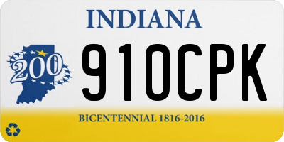 IN license plate 910CPK