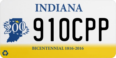 IN license plate 910CPP