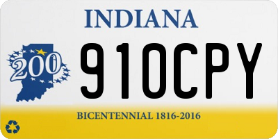 IN license plate 910CPY