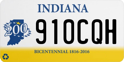 IN license plate 910CQH